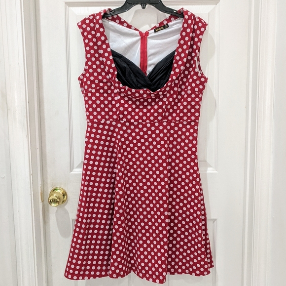 Miusol Dresses Retro Fit And Flare Red Polka Dot Dress Poshmark